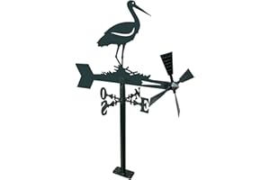 ARTHIFOR Veleta de Viento para Jardín con Silueta de Cigüeña