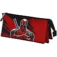 Marvel Deadpool Bad-Triple Pencil Case, Red, 23 x 11 cm