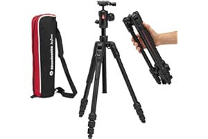 Manfrotto Befree Advanced AS, Camera Tripod, Twist Lock, Compatible with Arca-Swiss, Portable, Compact Travel Tripod Kit, Ball Head, Aluminium Photo Support, for DSLR, Mirrorless, Camera Accessories