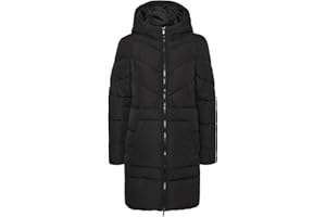 NOISY MAY Dalcon Long Mujer Abrigo de Invierno Negro