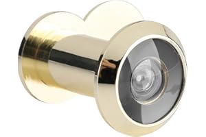 RAGUSO Wizjer do Drzwiczek z Wizjerem 200-stopniowy Podgląd do Otworów Szpiegowskich z Osłoną Prywatności do Drzwi o Grubości od 35 Mm do 65 Mm(złoto)