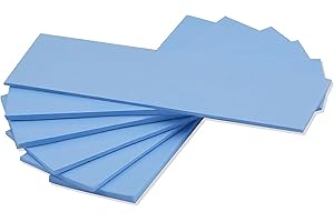 ADWITS Paquete de 6 Almohadillas de Silicona conductoras térmicas de 0,5, 1,0, 1,5 mm de Grosor, con conductividad térmica de 6,0 W/MK, Suave, Seguro, fácil de aplicar para SSD, CPU, GPU-Azul
