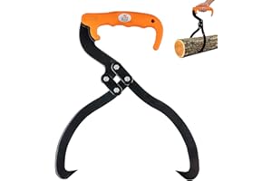 TOPWAY Pince à Bûches de 300 mm, Pinces de Levage de Grumes, Acier au Carbone, Manche en TPR, Outil Forestier pour Tirer, Soulever et Déplacer des Morceaux de Bois 331231