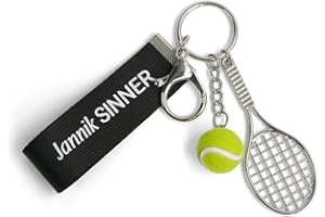 Pigna, porte-clés Jannik Sinner, avec pendentifs tennis, anneau et crochet, lot de 1 unité