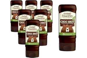 Sweet Freedom CHOC SHOT Chocolate - 6 x 320 g | Natural Great Taste With Sweetness From Fruit | Ideal for Coffee, Baking & Dessert | No Preservatives or Allergens | Vegan | Only 13 Cal Per Teaspoon