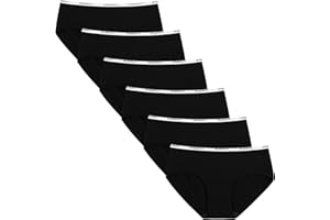 INNERSY Culotte Femme Coton Stretch Taille Basse sous-vêtements Douce Bikini Slips Sport Lot de 6