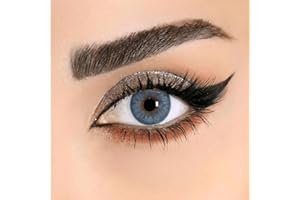 VENUS CONTACT LENSES Venus® Blaue Kontaktlinsen Ohne Stärke - 0.00 Dioptrien - Weiche Jahreslinsen Blue Contact Lenses für Damen & Brillenträger - 1 Paar (2 Stück) - Wild Blue