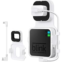 Supporto Da Parete Per Blink Sync Module 2 – Con Cavo USB Corto, Montaggio Senza Fori, Salvaspazio E Ordinato