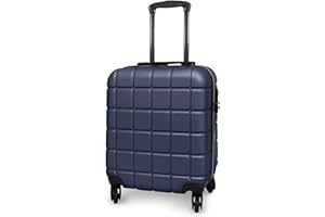 AVIO Atlas Cabin Suitcase 45x36x20cm - Lightweight Double-Wheel Luggage Bag w/Combi Lock, 3 Internal Pockets, Telescopic Handle w/ 3 Heights - Durable ABS Hard Shell RyanAir, EasyJet, British Airways
