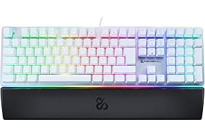 Newskill Suiko Ivory Teclado Mecánico Gaming, Switch Kailh Blue, Resposamuñecas Incluido, Antighosting, Teclas Grabación Macr
