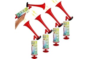 Wapasezyar Airhorn Fanfare mit Handpumpe, Airhorn Druckluftfanfare Horn Fussball EM 2024 Fan, Air Horn Lufthorn für Geburtstagsparty, Fußballspiel Sportereignisse, Euameisterschaft Frauen Männer