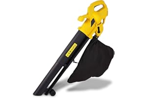 Straame 3-in-1 Lightweight Leaf Blower, Garden Vacuum & Mulcher – 3000W, 40L Bag for Easy Clearing of Leaves & Waste in Garden, Patio & Driveway – Corded Electric Leaf Blower with Adjustable Speed