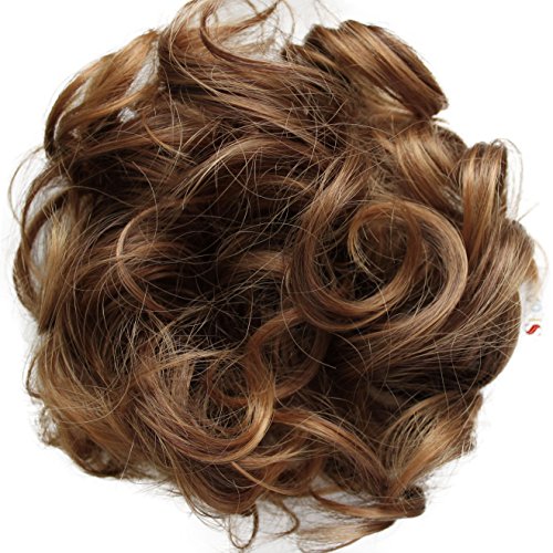 PRETTYSHOP Hairpiece Hair Rubber Scrunchie Scrunchy Updos, VOLUMINOUS, Curly or Messy Bun, Different Colors Available G16E