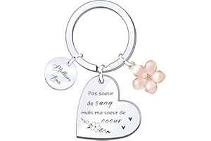 FGHJK Cadeau Meilleure Amie Porte Clef Meilleure Amie Cadeau Amie Anniversaire Cadeau Noël Amie Porte-clés Amitié Cadeau Amitié Cadeau de fin d'études universitaires