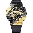 Casio Men Watch G-SHOCK 40th Anniversary Adventurer’s Stone Series Metal Cover Digital Analog Gold Dial Resin Band GM-114GEM-1A9DR.