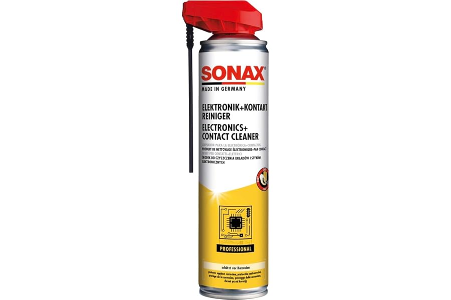 SONAX Limpia sistemas electrónicos + contactos con EasySpray (400 ml) asegura limpieza y protege contra corrosión y residuos 