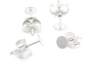 ‎NATURSCHATULLE NaturSchatulle Ohrstecker Rohlinge 925 Sterling Silber Butterfly Verschluss I 2 Paar Ohrringe Basteln DIY Schmuckherstellung Nickelfrei