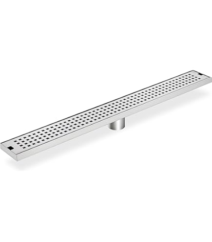 CANIVEAU DE DOUCHE INOX - SLIM SORTIE VERTICALE 40cm