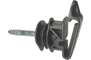 VOSS.farming 50x isolateurs pour Rubans Larges jusqu'à 40mm et Cordes de 6mm, Filetage pour Bois, pour clôture électrique