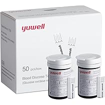 yuwell Blutzuckerteststreifen 660, 50 Stück (inklusive Streifen  