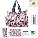 My Share Mall Original Floral Designer Diaper Tote Bags(Rose Red)
