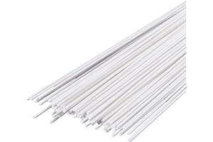 SHOUCAN ABS Rundstab Durchmesser 0,5-2mm Weißer Vollstab Geeignet Für Den Architekturmodellbau, Länge 500mm,Diameter 0.5mm (140pcs)