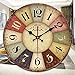 Produktbild LQUIDE Wand Clockold Wanduhr Antik Look Shabby Keine Zecken Retro Wanduhr Dekoration Uhr Holz Wanduhr