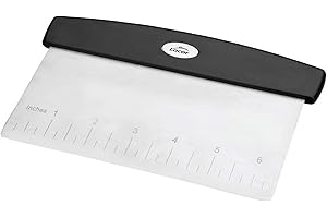 LACOR - 67029 - Rasqueta Cortadora, Rectangular, Acero Inoxidable, Multiusos, Amasar, Cortar, Medir y Limpiar, Ideal para Masa de Pan, 16,5 x 11cm, INOX
