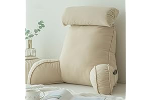 COYEUX Lesekissen,Rückenkissen mit Armlehnen,Rückenkissen für Sofa/Bett,Multifunktionales Kissen,Sitzstützkissen,Zum EntspannenSpielen,Lesen,Fernsehen