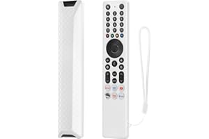 FTRONGRT Etui kompatybilne z TCL RC833A, odporne na upadki i kolizje, elastyczne silikonowe etui na pilota zdalnego sterowania, białe