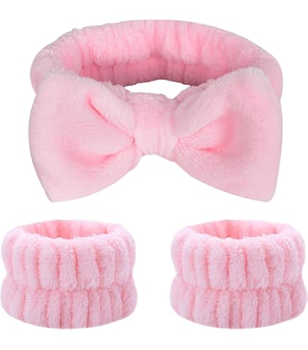 WLLHYF Spa Bandeau Poignet Washband Face Wash Set Maquillage