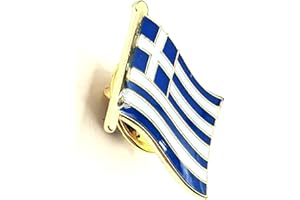 SNS COMPONENTS Grecja grecka metalowa flaga państwa przypinka odznaka, Metal