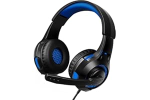 Aotecno Auriculares Gaming, Auriculares Gaming para PS4, PS5, PC, Sonido Estéreo 3D, Micrófono, Cancelación de Ruido, Auriculares PS4 con Jack de 3,5 mm, Auriculares para Xbox One S/X, Switch