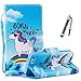Produktbild Leder Handyhülle für iPhone SE / iPhone 5S / iPhone 5, Schutzhülle Leder Tasche Flip Case für iPhone SE 5S 5, ZCRO Hülle Lederhülle mit Muster Bunt Standfunktion Kartenfach Geldbörse Wallet Case Leder Schütz Hüllen Magnet Ledertasche Etui Handyhülle Inner Silicone Rückseite Cover Schale mit Glitzer Stift Bookstyle Klapphülle Handytasche für iPhone SE 5S 5 (Niedlich Einhorn)