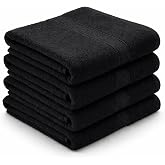 Generic Hairdressing Towels 50 x 90 cm &ndash; Pack of 4 &ndash; 100% Cotton 400 gsm &ndash; High Absorption &ndash; Professional Use Barber Shop and