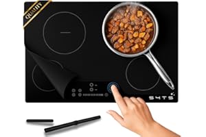 S4TS Protezione Piano Induzione Touch Screen 52x78cm Antigraffio e Trasparente - Copri Piano Induzione Universale Magnetico e Antiscivolo