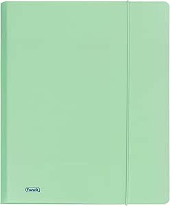Cartella Portadocumenti Favorit 3 Lembi Con Elastico - Formato A4 24x33 Cm, Colore Glicine Pastello, Made In Italy - Foto 9