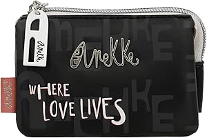Anekke Peace & Love Nature Sixties Three Compartment Purse S Black & White