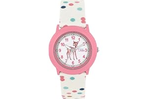 Prinzessin Lillifee Armbanduhr Mädchen Kinder Quarzuhr Analog, mit Textil Armband, 3 bar Wasserdicht, Kommt in Uhren Geschenk Box