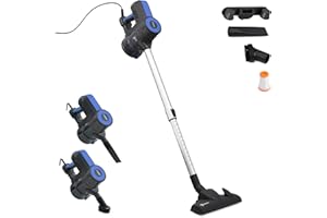 Akitas S12 Odkurzacz Przewodowy Bezworkowy 2w1 (Stick/Ręczny) z Niemiecką Szczotką Wessel Werk – Lekki i Wydajny