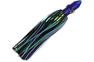 RITOEASYSPORTS Leurre de Pêche à la Traîne de 9,1 Pouces, Jupes de Poulpe à Tête Acrylique, Leurre de Pêche à la Traîne en Mer pour Gros Gibier, pour Thon, Marlin, Voilier, Kingfish Wahoo