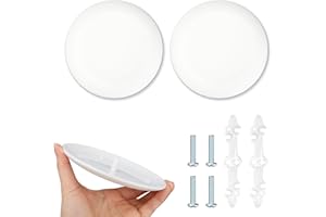 FUKAISU 2pzs CP3540 Placa Cubierta Techo, Plástico Tapa Redonda Caja Eléctrica para Agujeros de 8,89 a 10,16cm Cubierta Detector Humo Tapagujeros Luminaria (Blanco)