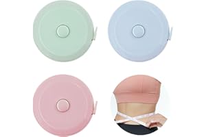 DEVANTIA 200cm Körpermaßband Schneidermaßband Ringmaßband - ideal zum Nähen, Messen von Länge, Brust, Taille usw, cm und inch, flexibles und langlebiges (3 Stück, 200cm (79 Zoll))