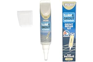 Twist & Grout Reviver - From Floor-Fix Pro - Repair For Bathroom/Shower/Kitchen Tiles Fast - Premixed Durable & Waterproof Tile Restoration Kit- Includes Spatula (Cream)