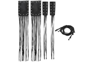 BEDIFFER 2 Piezas Universal Motocicleta Manillar Borla Flecos Cubierta de la Palanca Cubierta de Cuero sintético,Cubierta de Agarre del Manillar, de Combustible