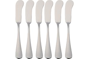 ETREXONLINE 6 coltelli da burro in acciaio inossidabile 16,5 x 2 cm