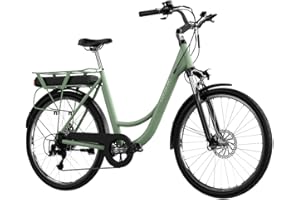 Cecotec Bicicleta Eléctrica de Ciudad, Ruedas 28", hasta 70-90 Km de autonomía, Cuadro Aluminio, Suspensión Delantera, Cambio Shimano, Disco de Freno, Pantalla