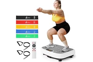 Vibration Plate Exercise Machine for Lymphatic Drainage Weight Loss,SoftGym Power Vibration Plate 300-400 Lbs Capacity Full Whole Body Workout Vibration Platform,Waver Vibration Plate for Home Fitness