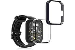 kwmobile 2 x etui kompatybilne z Realme Watch 2 Pro – Fullbody Fitness Tracker Glass Cover Case pokrowiec ochronny zestaw przezroczysty ciemnoniebieski