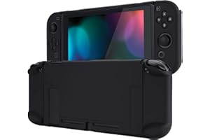 eXtremeRate PlayVital Cover Custodia Protettiva per Nintendo Switch, Copertura Rigida Case Separabile Accessori per Joycon Controller Console, Nero